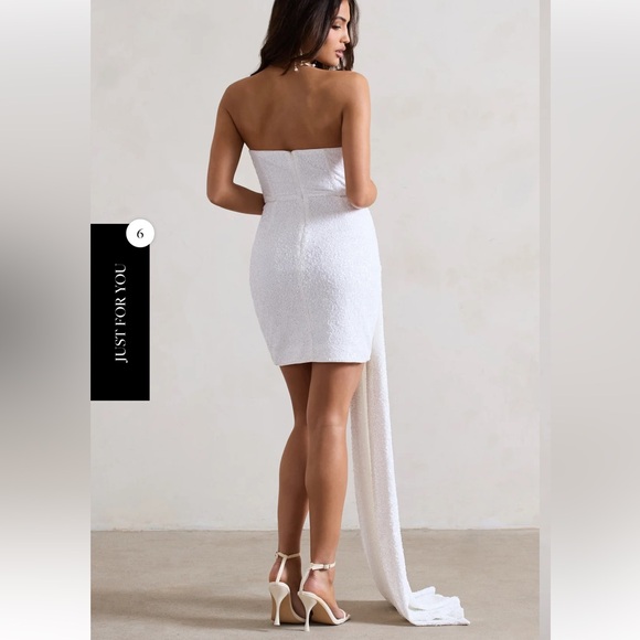 Club L London White Strapless Mini Dress - Picture 2 of 5